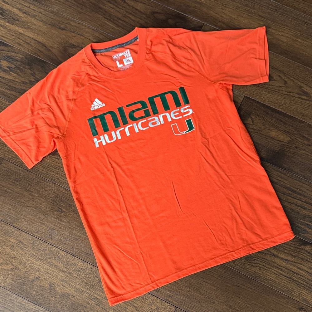 Adidas Orange Miami Graphic Tee